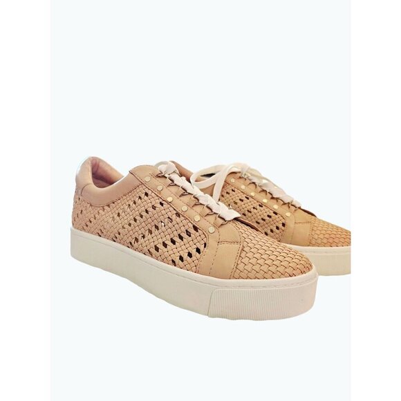 Joie Handan women's Tan Platform sneakers woven Leather size EU41 US10 - Picture 1 of 9